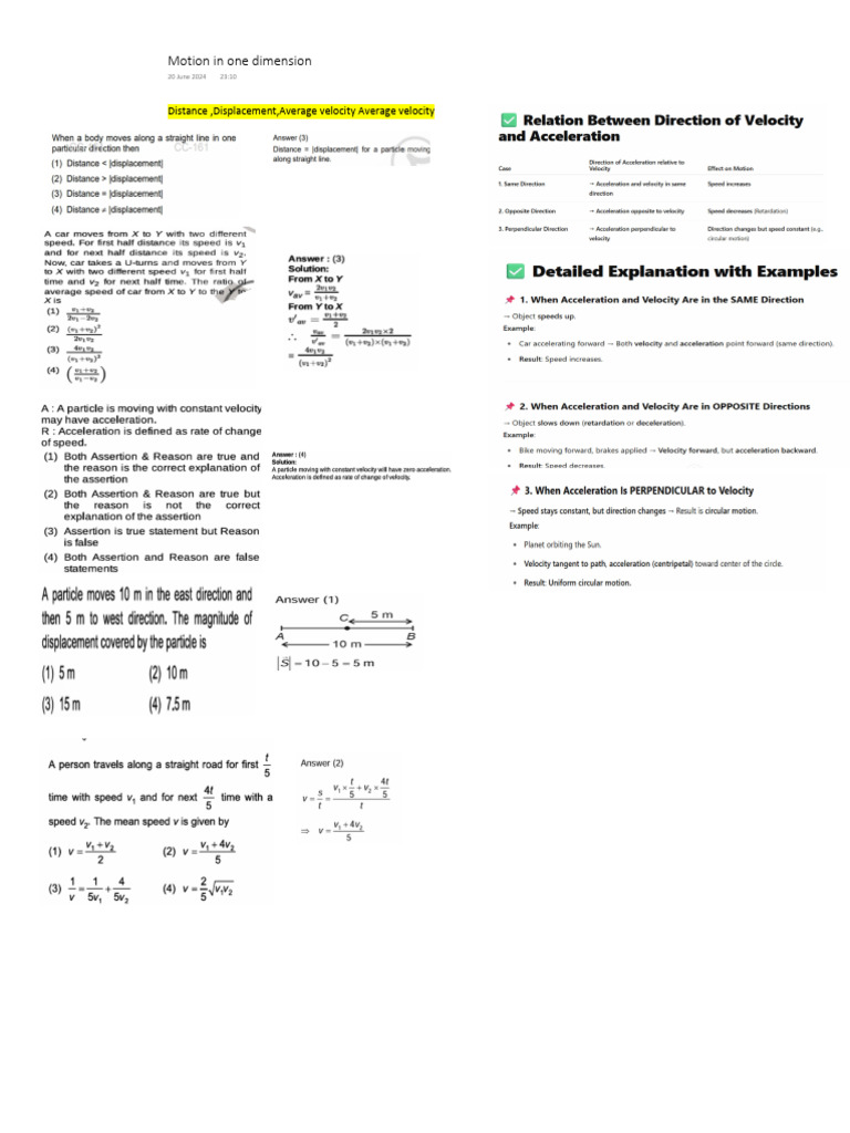 Understanding Motion: Distance & Velocity | PDF