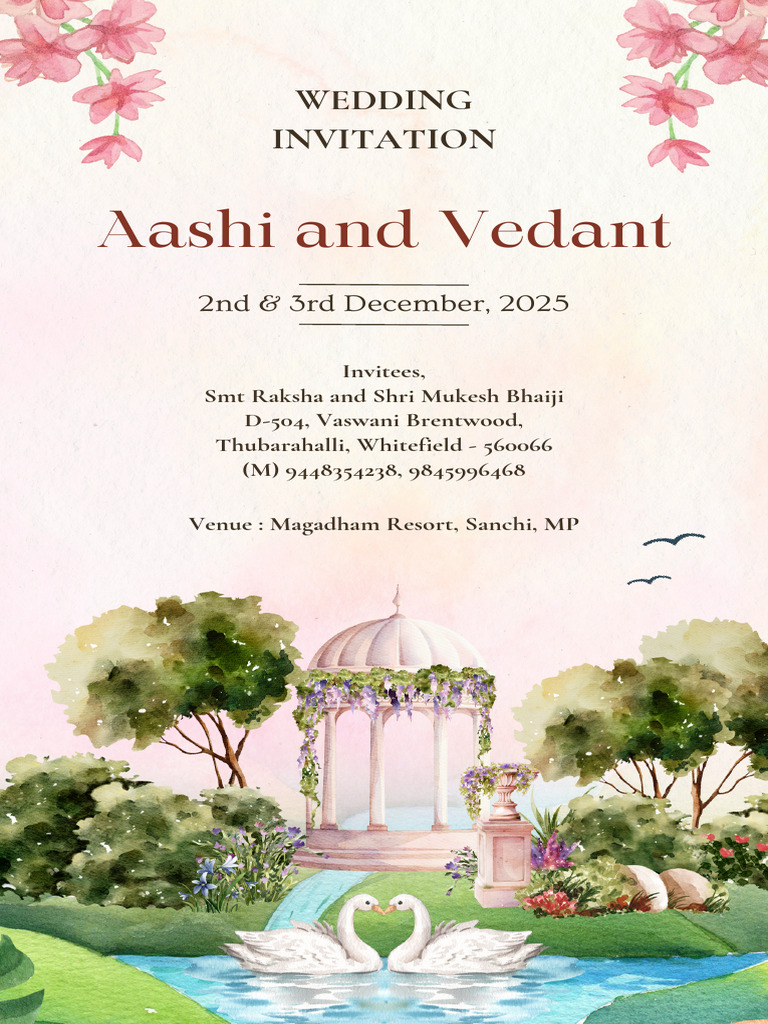 Aashi and Vedant Invite | PDF