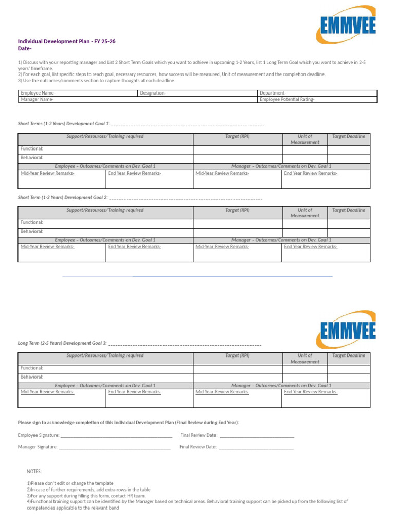 Emmvee Idp Template | PDF | Psychological Resilience | Leadership