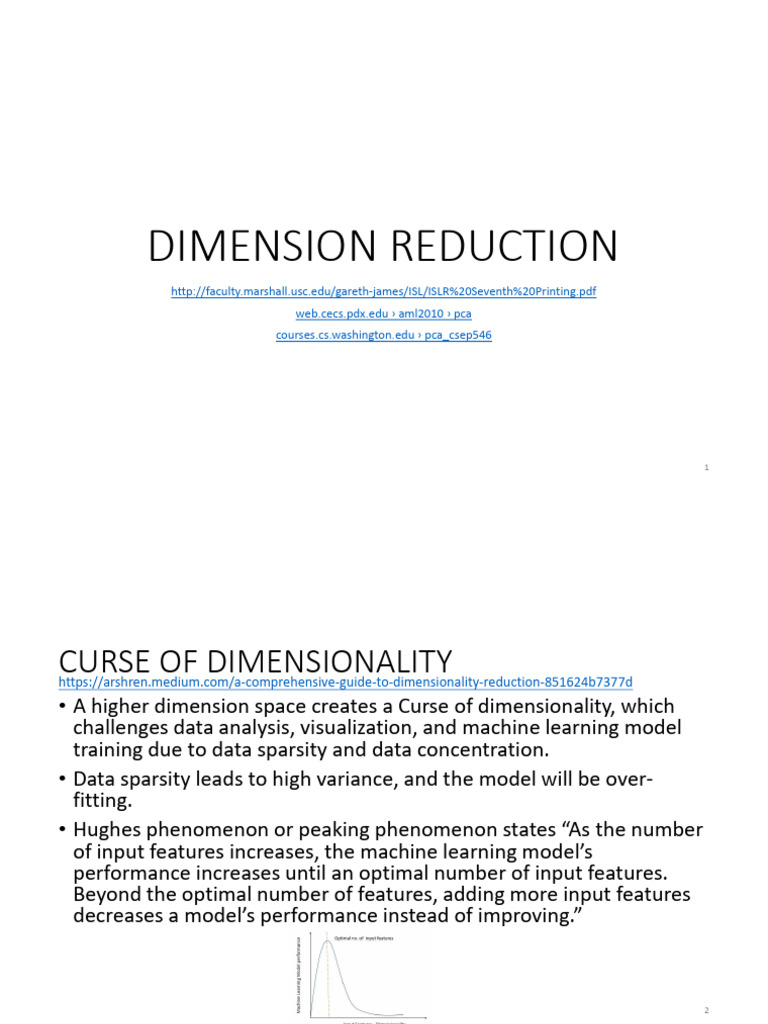 Understanding Dimensionality Reduction Techniques | PDF | Principal ...