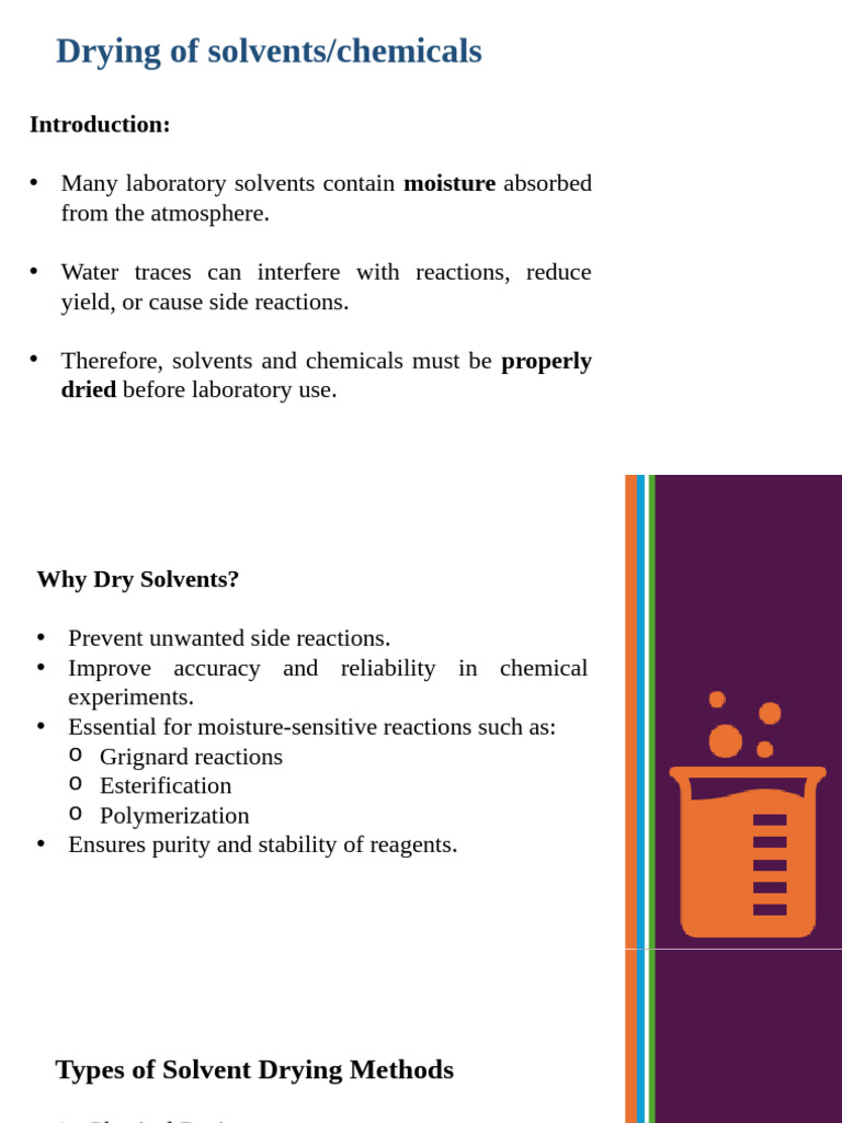 Effective Methods for Drying Solvents | PDF | Solvent | Distillation