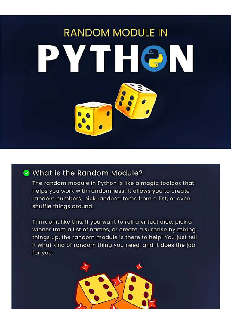Python Random Module | PDF