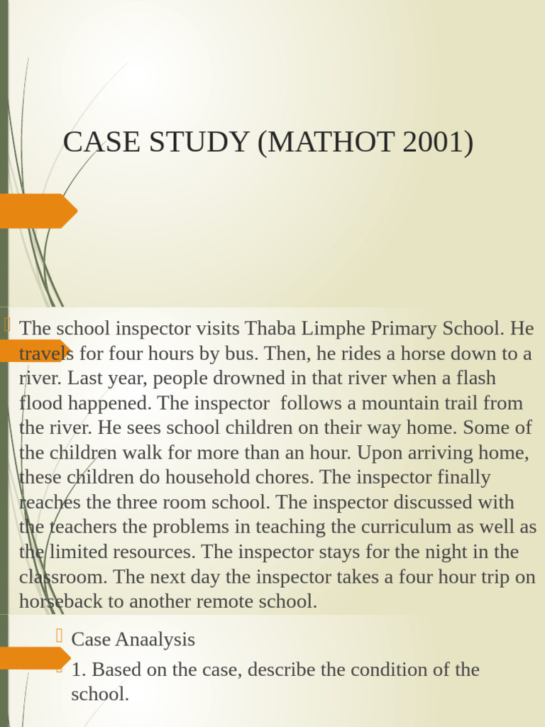 Case Study Mathot 2001 | PDF