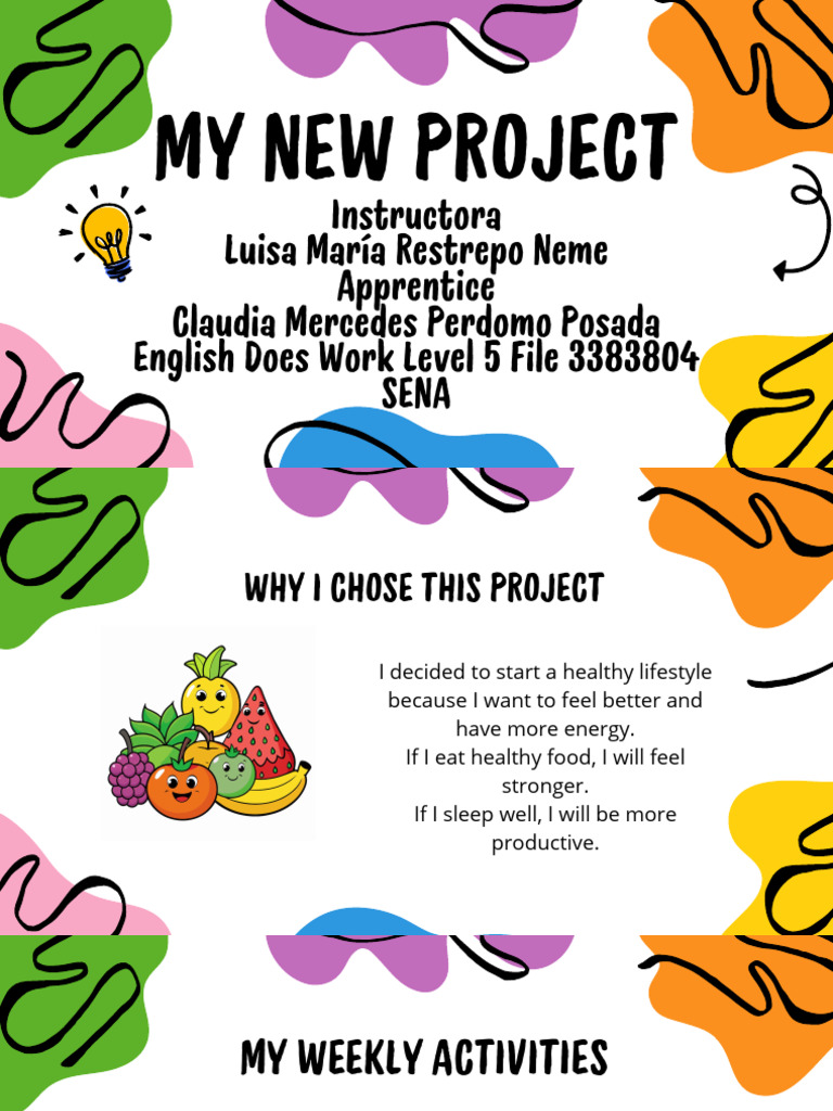 Healthy Lifestyle Project Goals | PDF