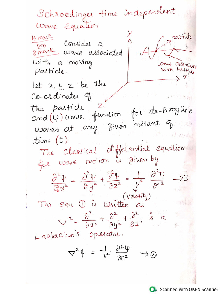Schroedinger Time Independent Wave Equation | PDF