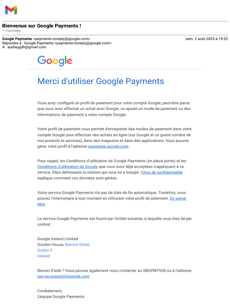 Configuration de votre profil Google Payments | PDF