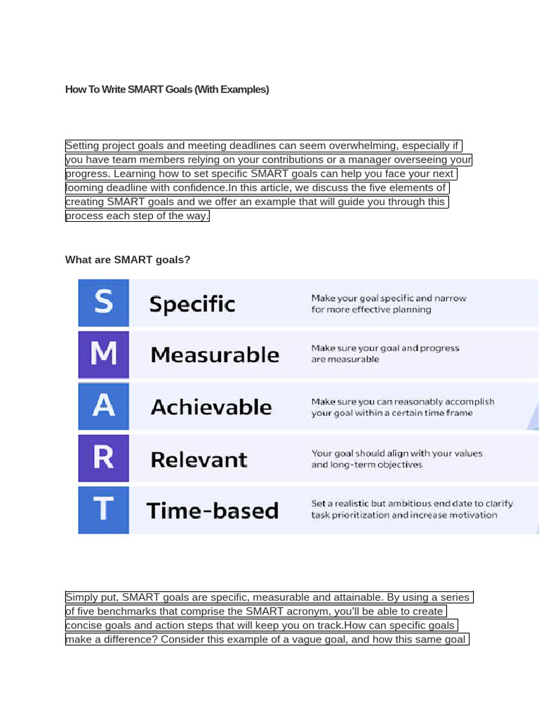 Smart Goal Setting Method | PDF | Goal | Budget