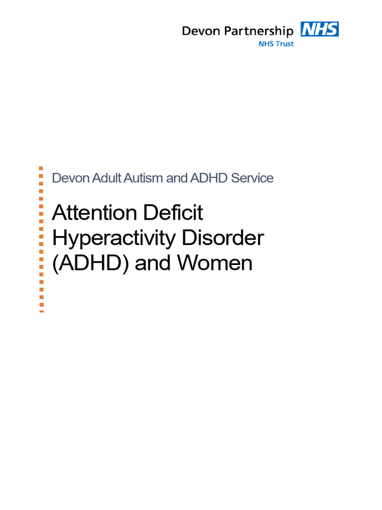 ADHD in Women: Hormonal Impact & Insights | PDF | Attention Deficit ...