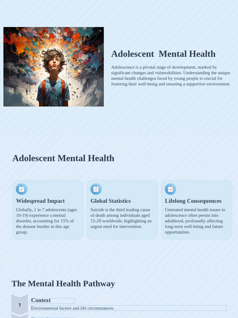 Adolescent Mental Health | PDF | Mental Health | Mental Disorder