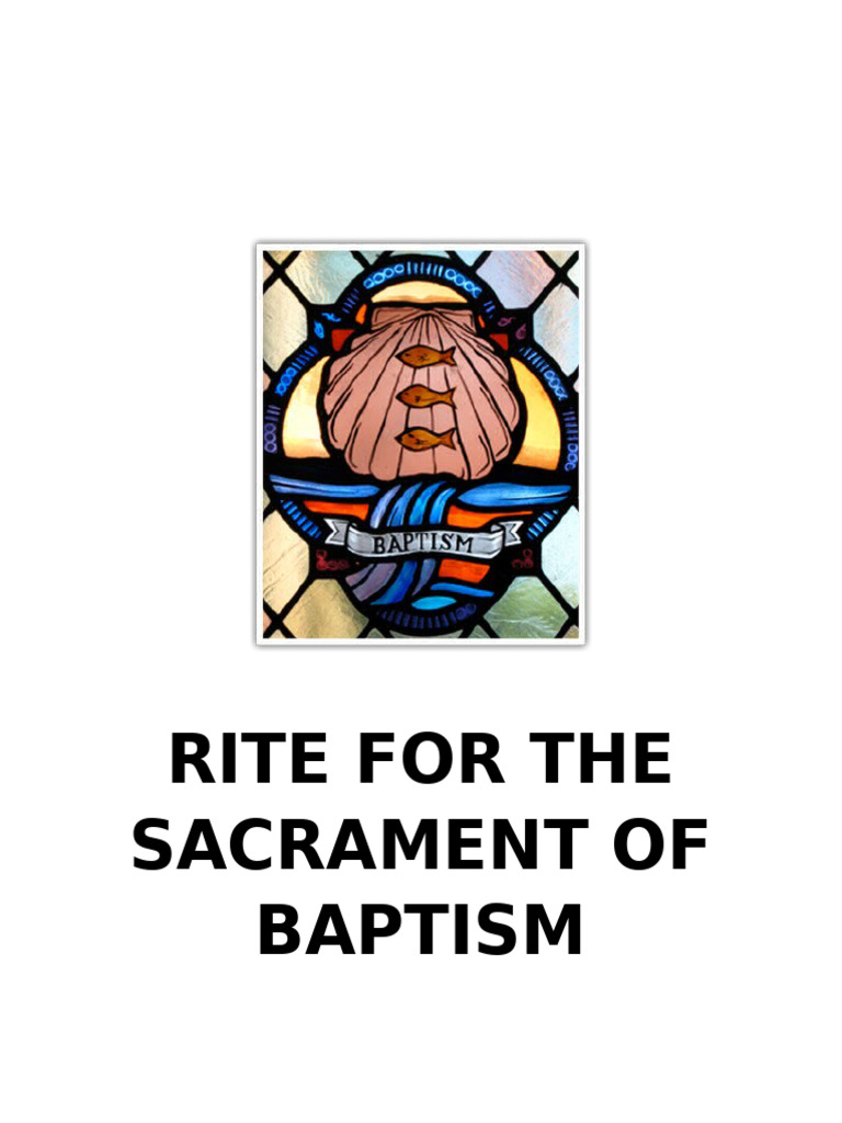 Rite For The Sacrament of Baptism | PDF | Baptism | Godparent