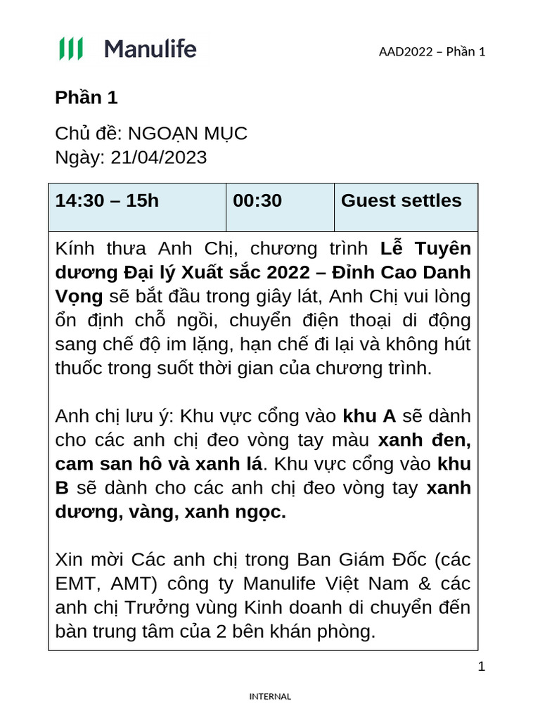 Aad2022 - MC Script Part 1 - FB 230420 | PDF