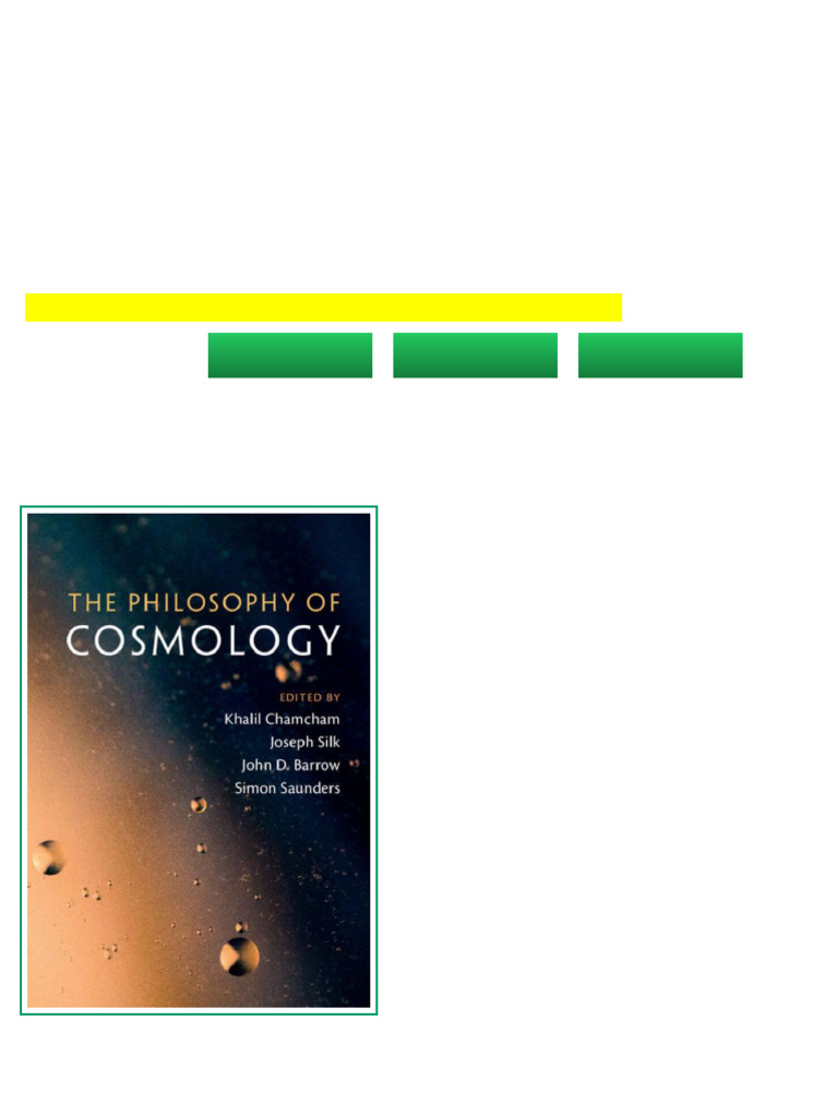 (Ebook) The Philosophy of Cosmology by Khalil Chamcham, Joseph Silk ...