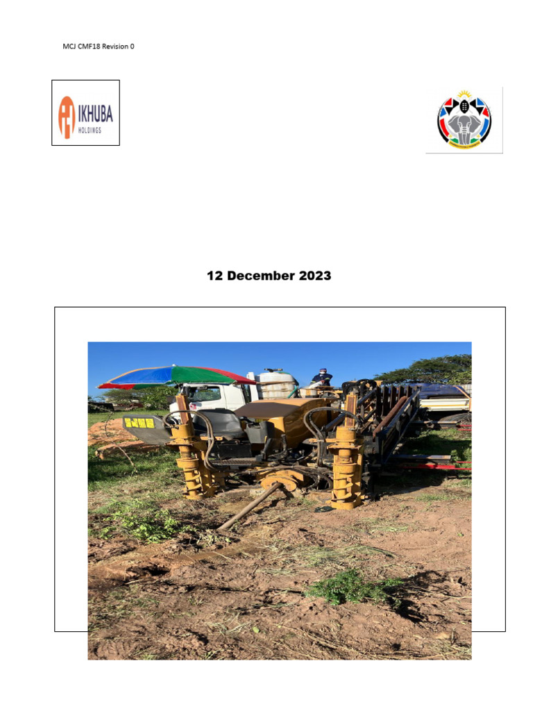 Dec 23 Progress Report - Nkonjeni WCDM Phase 3 | PDF | Gas Technologies ...