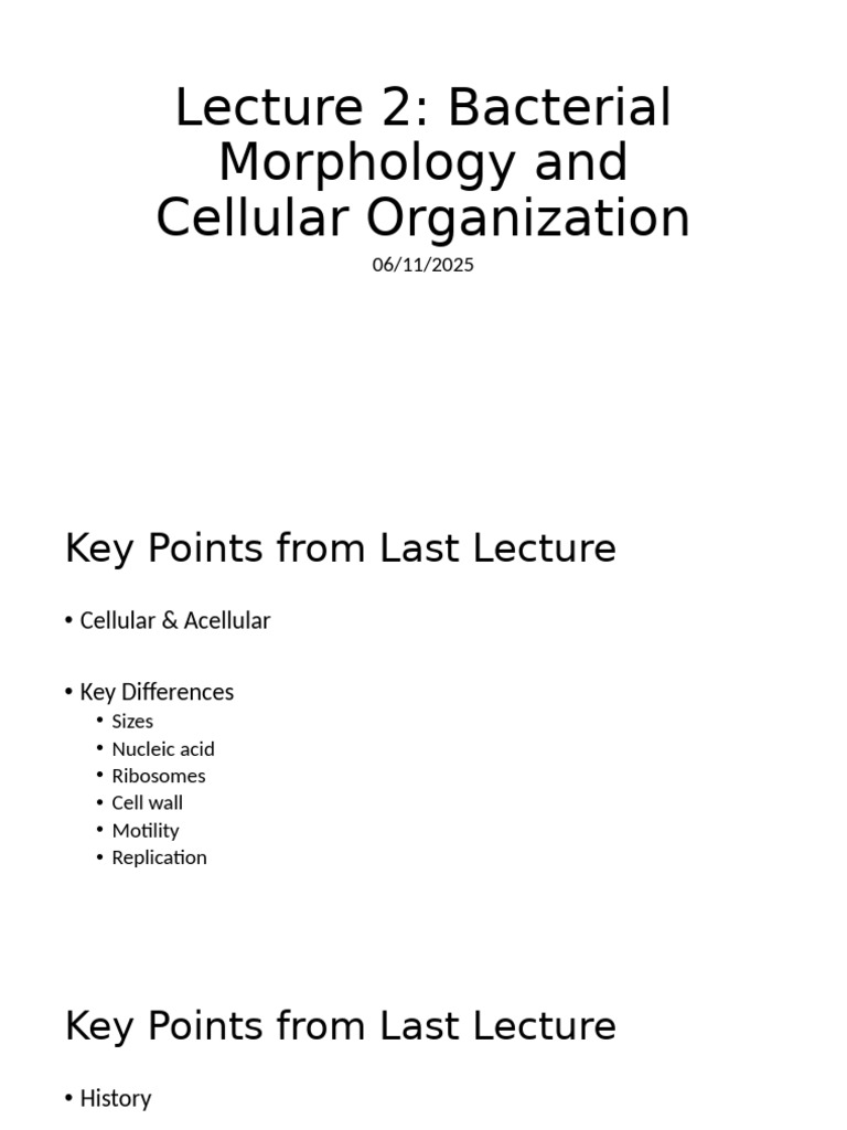 Bacterial Morphology and Cell Structure | PDF | Bacteria ...