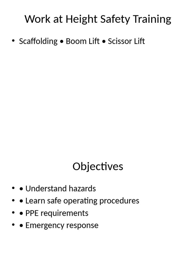Work at Height Training | PDF
