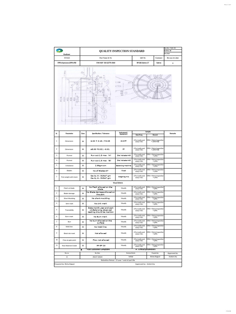 Radiant Quality Inspection Standard | PDF | Industrial Processes ...