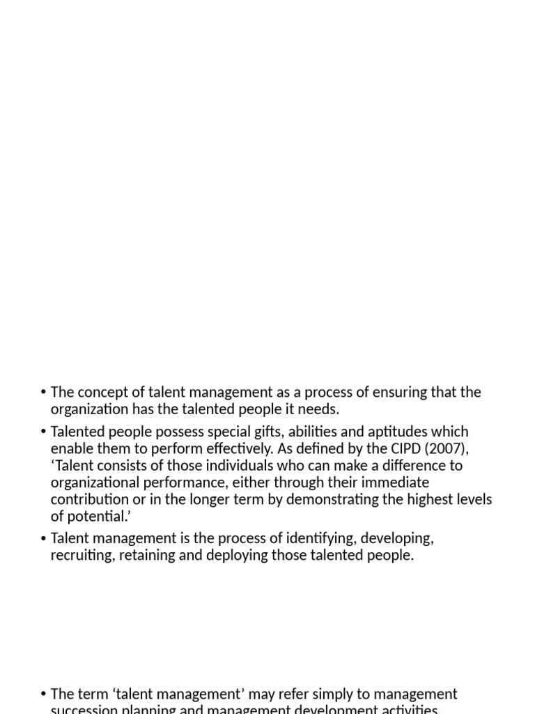 Talent Management | PDF | Talent Management | Employee Retention