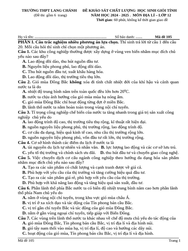 LÀNG CHÁNH-Ma - de - 105 | PDF