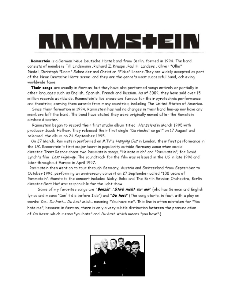 Rammstein: A Global Phenomenon | PDF | Classics