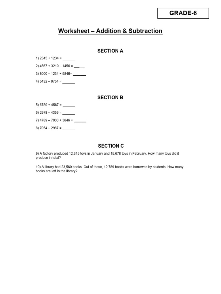 Worksheet g6 | PDF