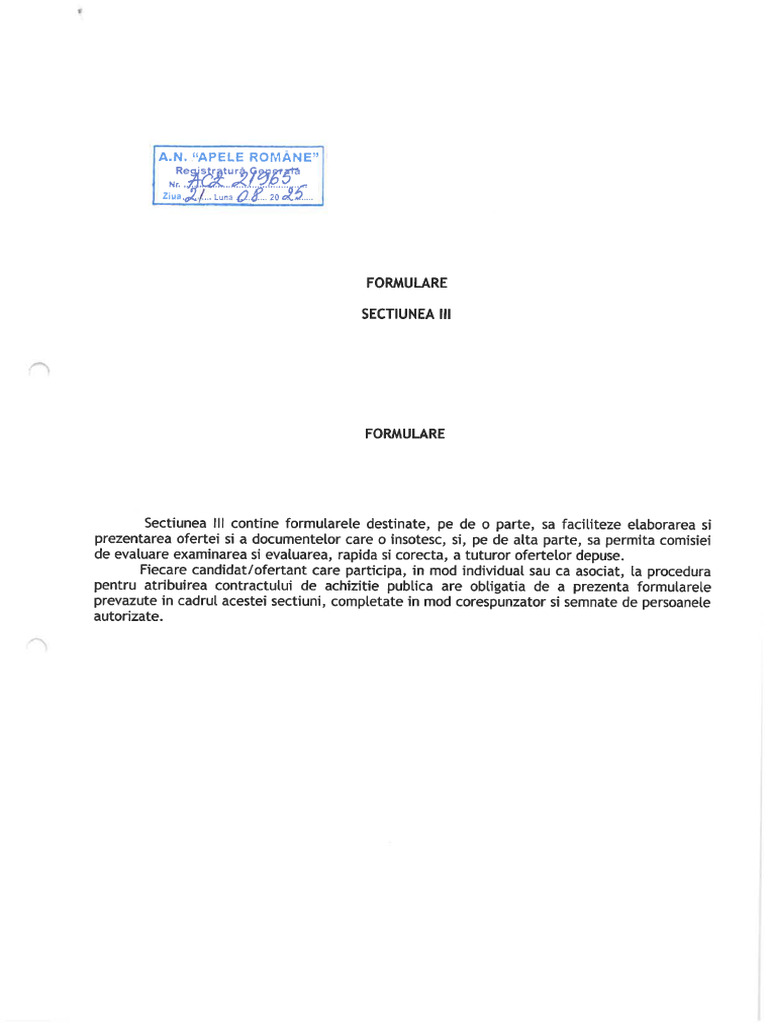 Sectiunea III - Formulare | PDF