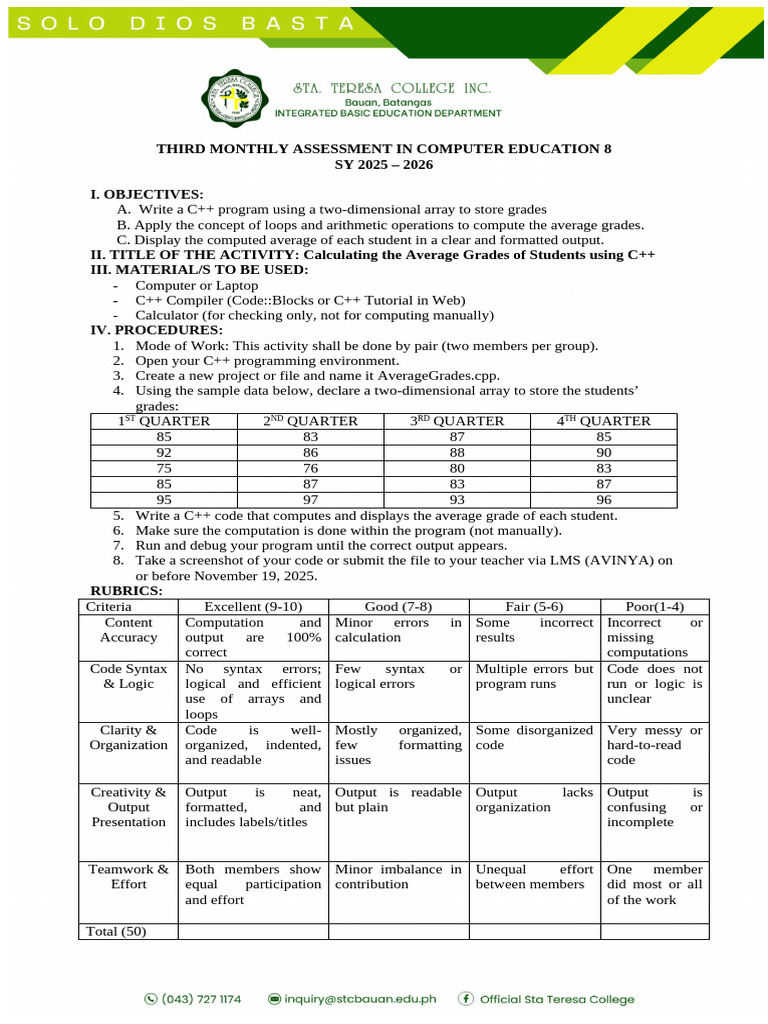 C++ Average Grades Calculation Project | PDF | Computer Program ...