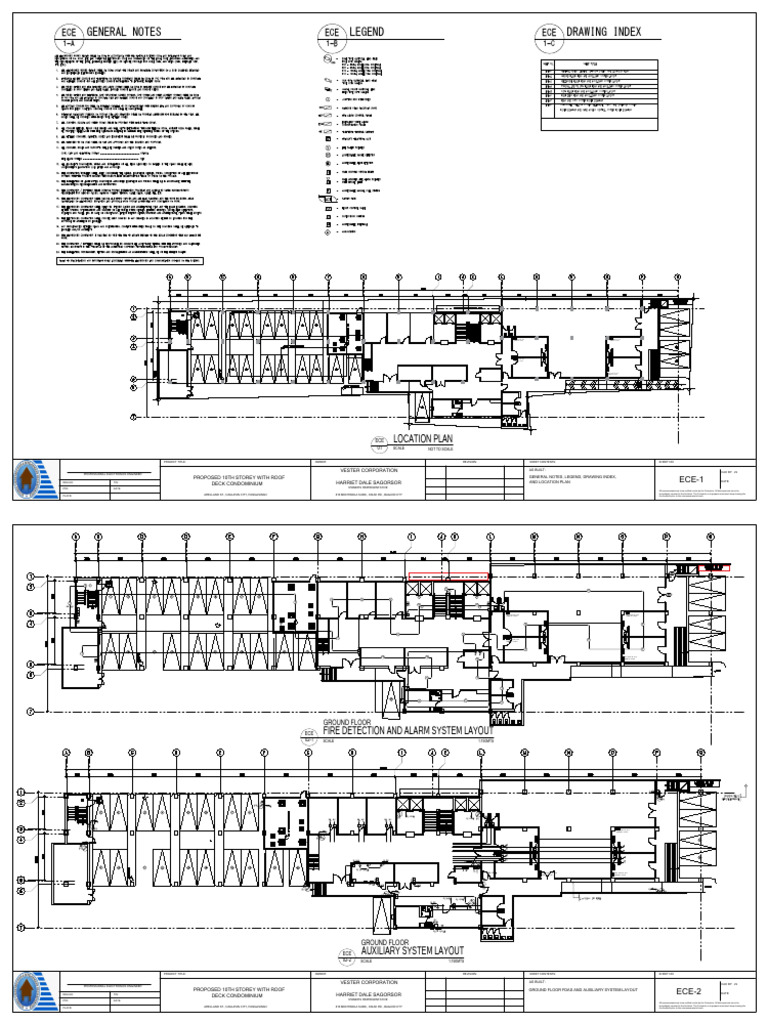 Fire Detection System Layouts for Condominium | PDF