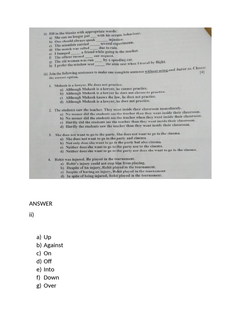 ICSE Grammar Prepositions and Comparatives | PDF | Chess Openings | Chess