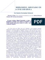 Hernandez, Miguel Miliciano en La Guerra Civil Española