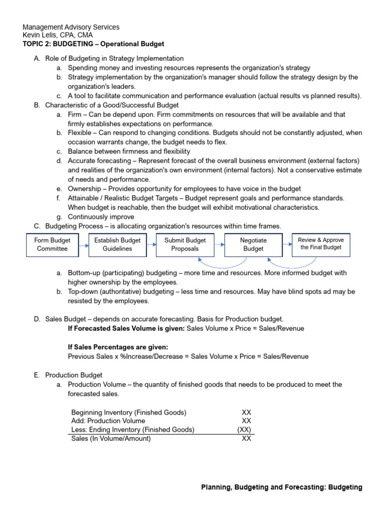 Effective Budgeting Strategies Explained | PDF | Cost Of Goods Sold ...