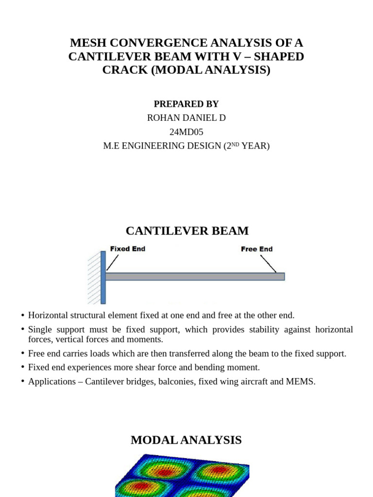 Mesh Convergence in Cantilever Beam Analysis | PDF | Beam (Structure ...