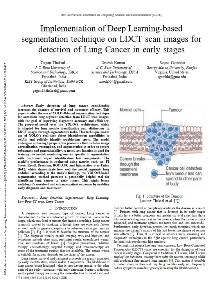 Implementation of Deep Learning-Based Segmentation Technique On LDCT ...