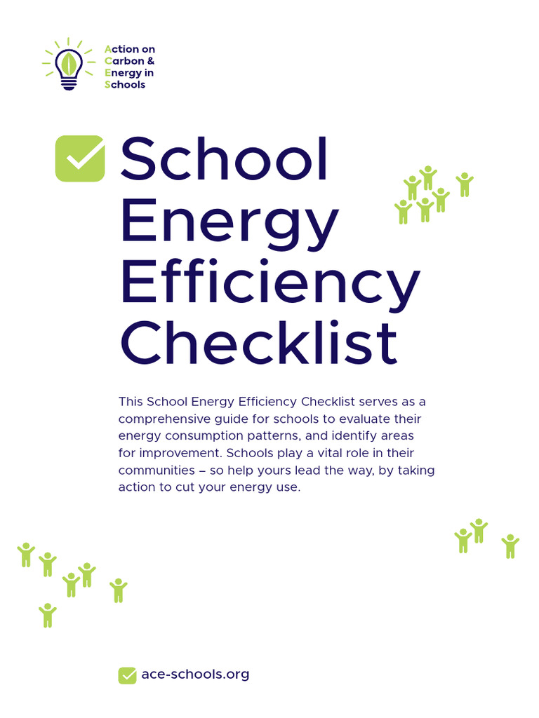 School Energy Efficiency Checklist | PDF | Water Heating | Sustainable ...