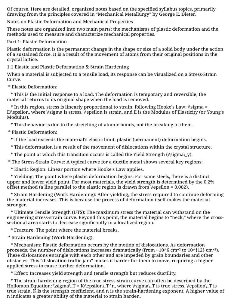 Text To PDF | PDF | Deformation (Engineering) | Ductility