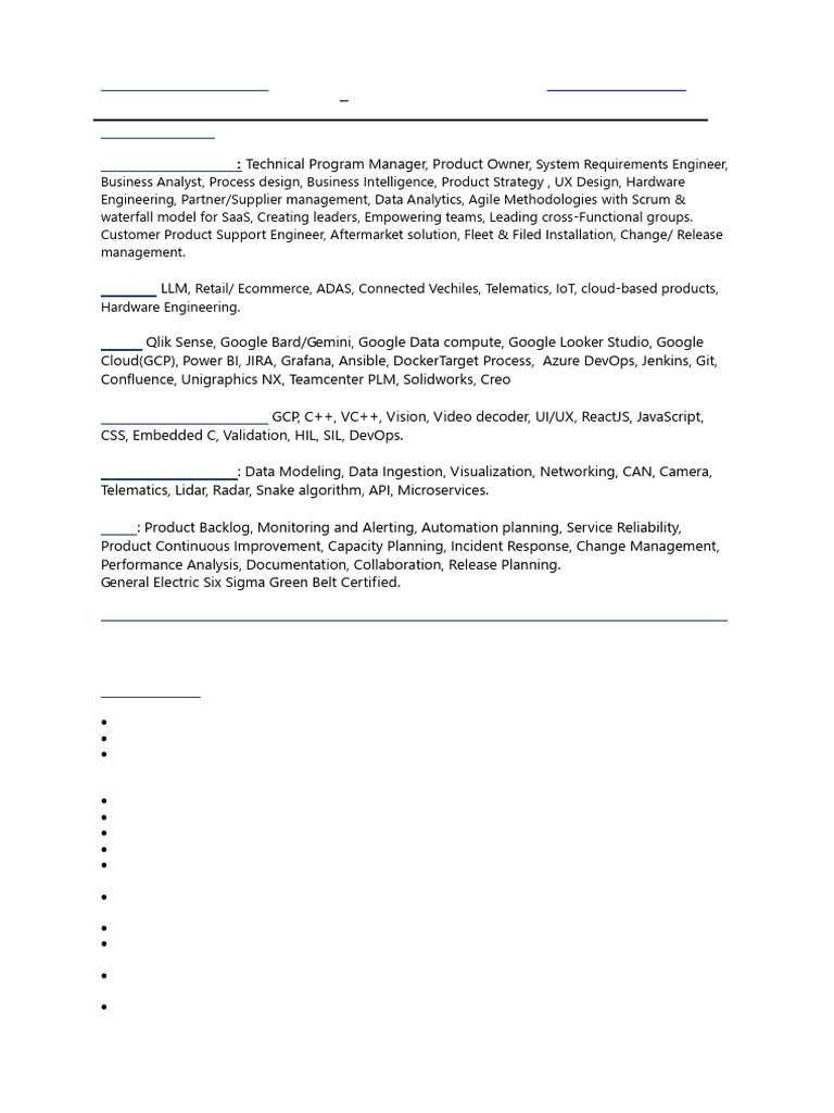 Technical Program Manager Profile | PDF | Scrum (Software Development ...