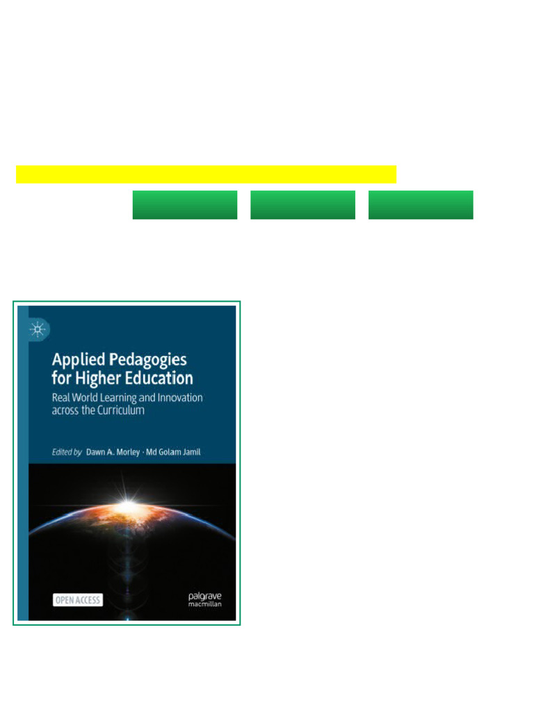Applied Pedagogies For Higher Education: Real World Learning and ...