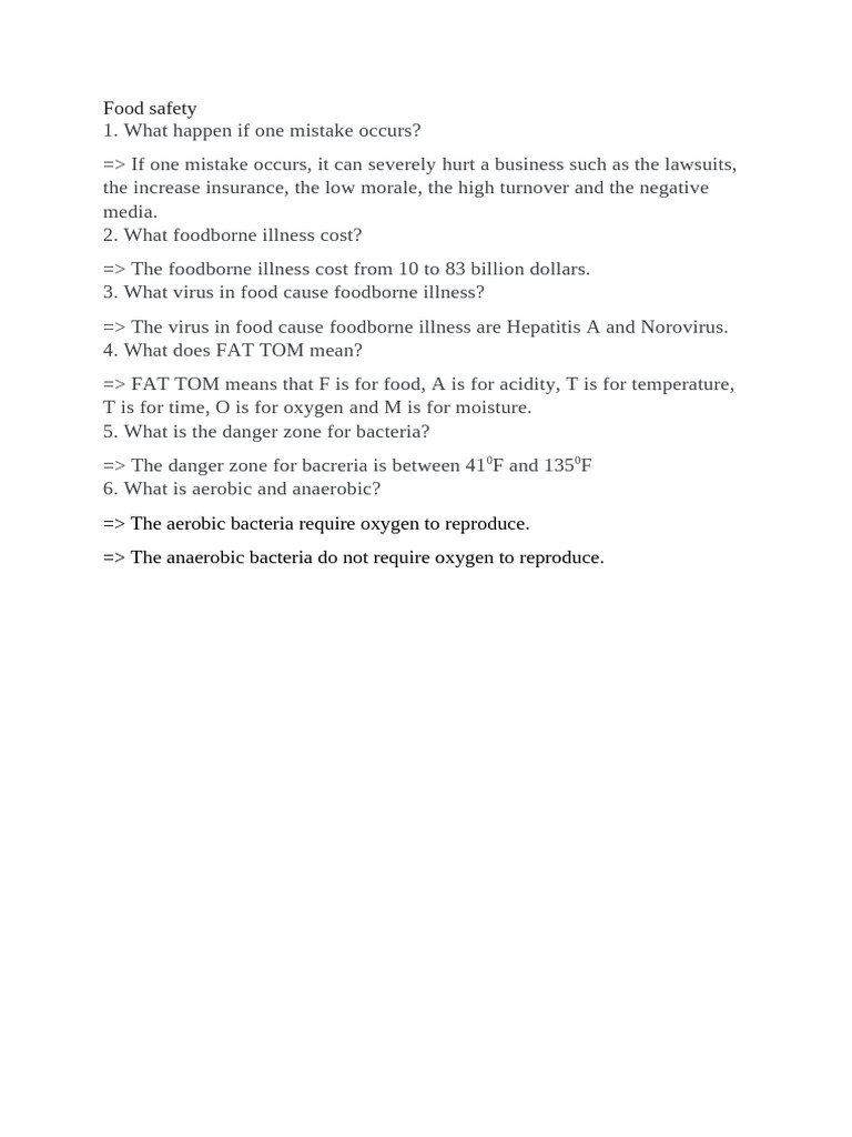 Essential Food Safety Guidelines | PDF
