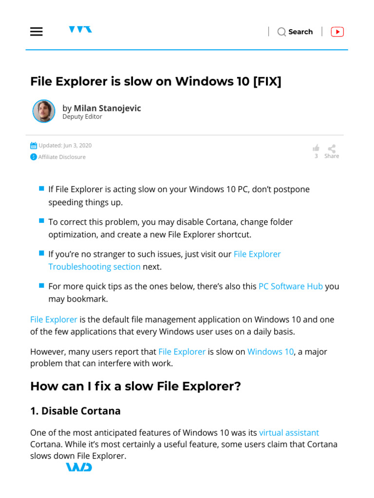 File Explorer Is Slow On Windows 10 (FIX) | PDF | Windows 7 | Windows 10