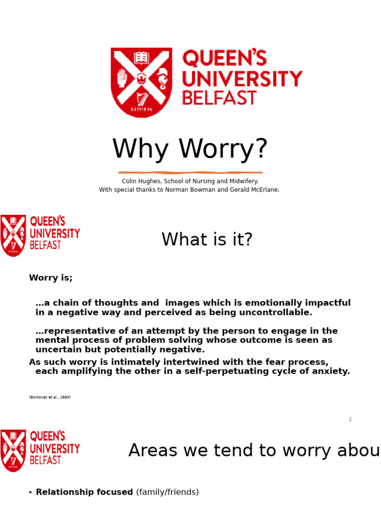 Understanding Worry and Its Types | PDF | Anxiety | Cognitive ...