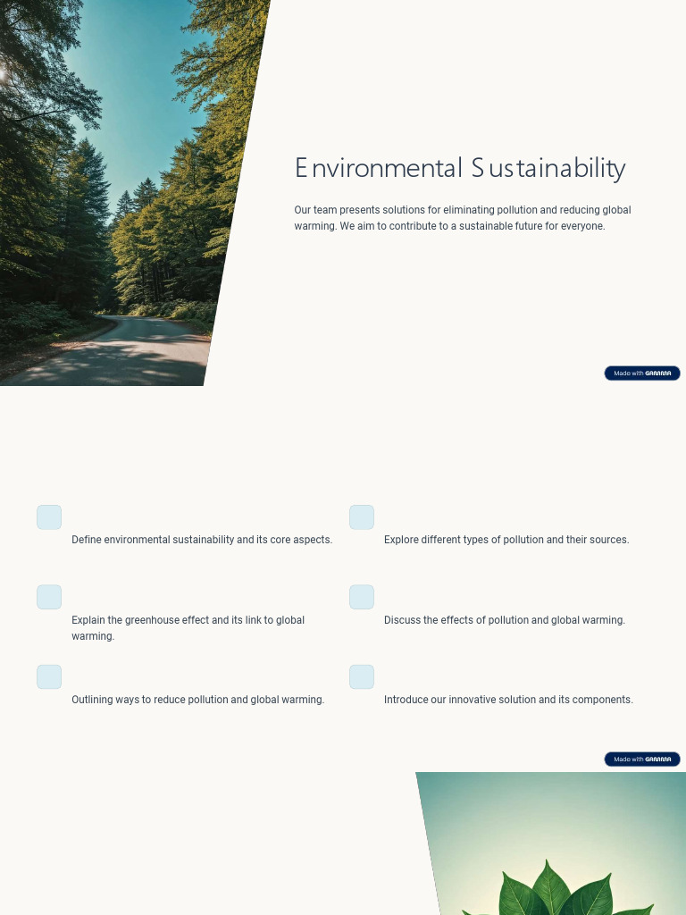 Solutions for Environmental Sustainability | PDF | Climate Change ...
