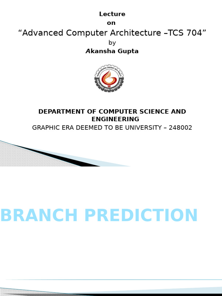 Advanced Branch Prediction Techniques | PDF | Computer Programming ...