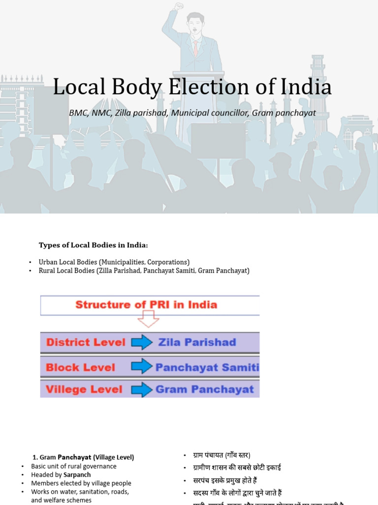 Local Body Election of India | PDF