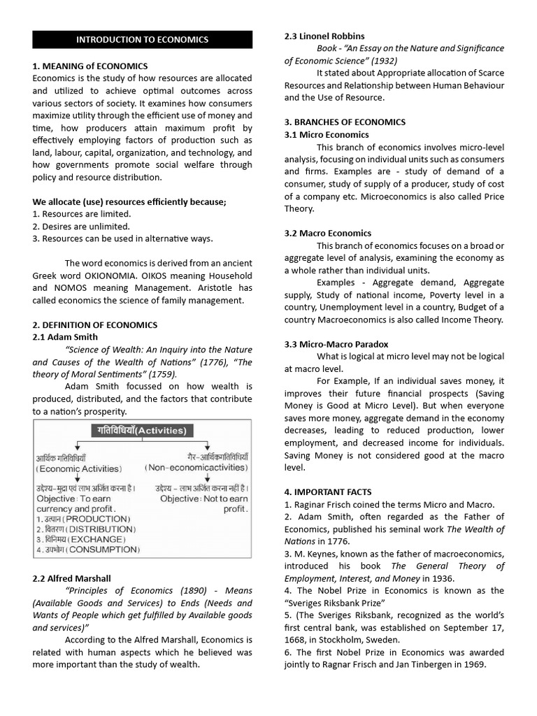 Introduction to Economics Concepts | PDF | Economics | Capitalism