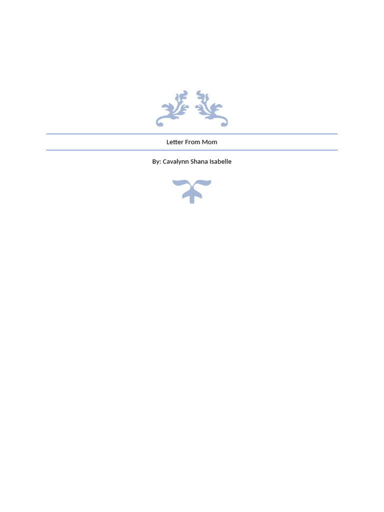 Mysterious Letter from Mom | PDF