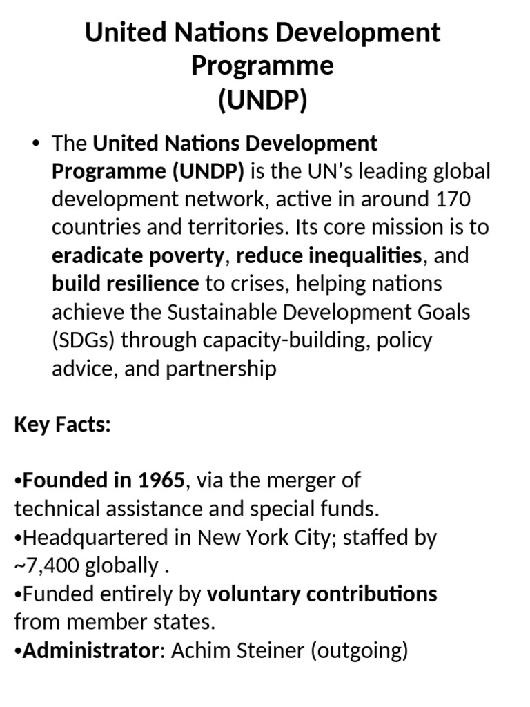 UNDP: Global Development Solutions | PDF | United Nations Development ...
