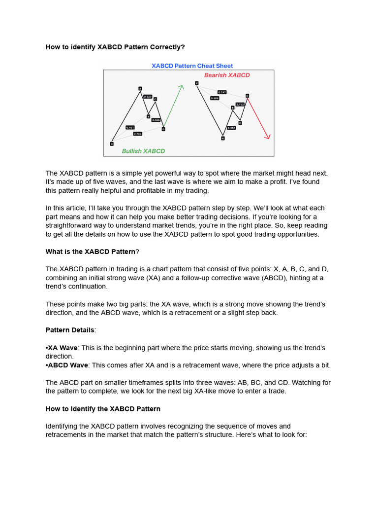 Identify XABCD Pattern in Trading | PDF | Market Trend