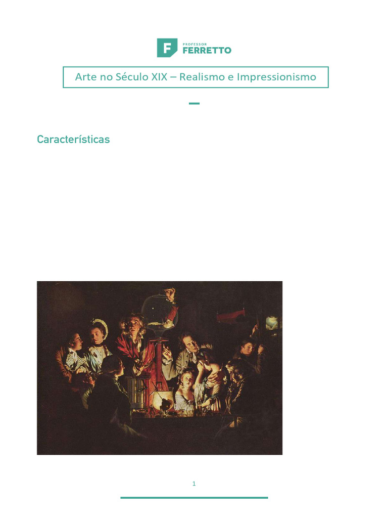 Arte do Século XIX: Realismo e Movimentos | PDF
