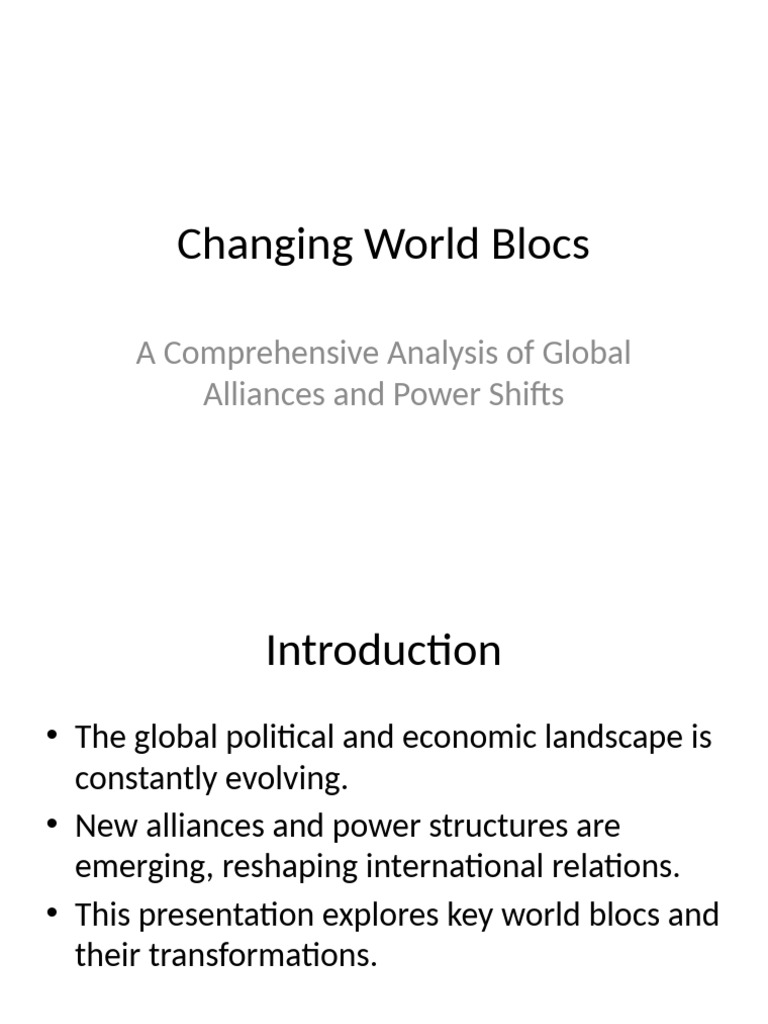Global Alliances and Power Shifts Analysis | PDF | European Union ...