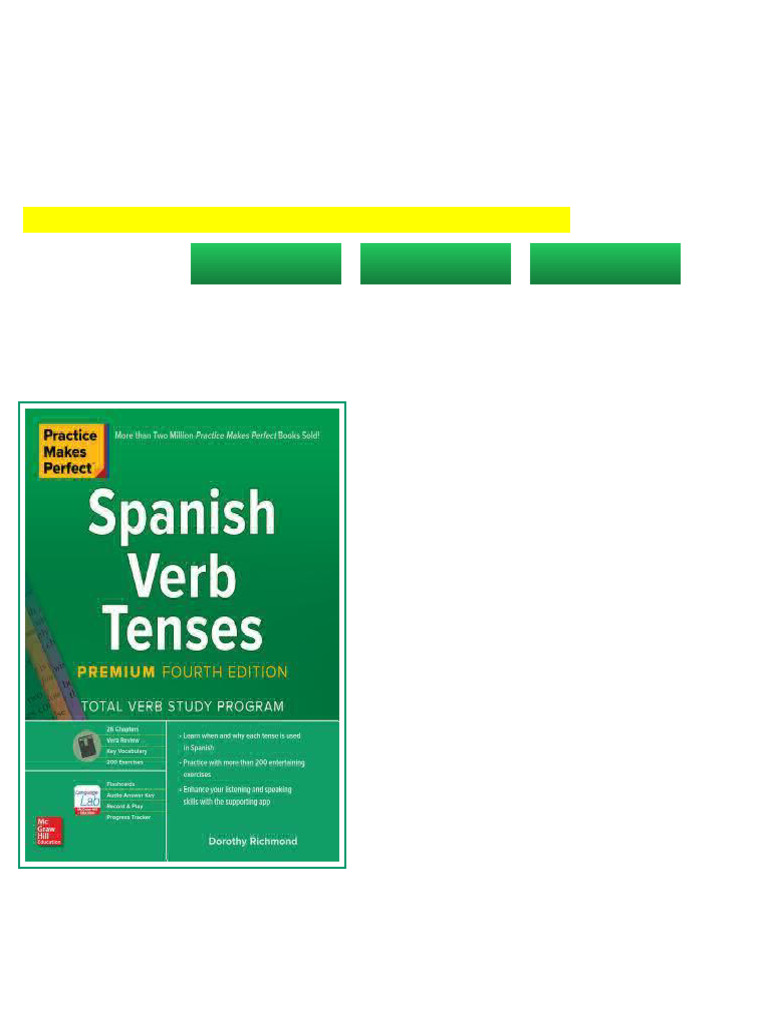(Ebook) Practice Makes Perfect: Spanish Verb Tenses by Dorothy Richmond ...