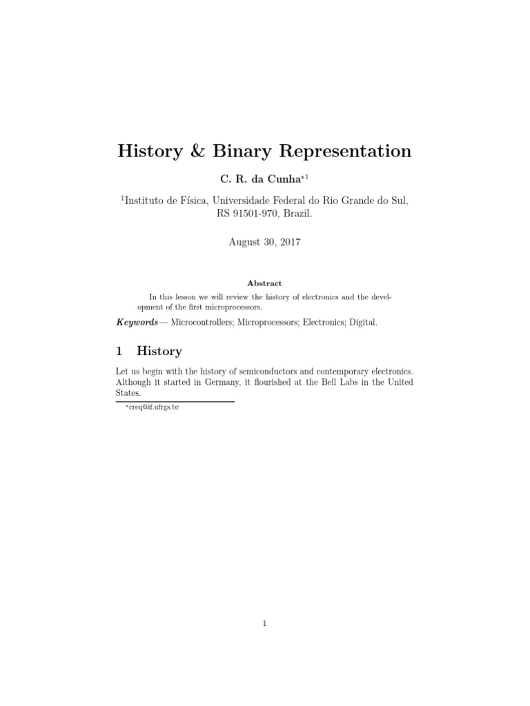 History of Microprocessors & Binary Code | PDF | Transistor | Central ...